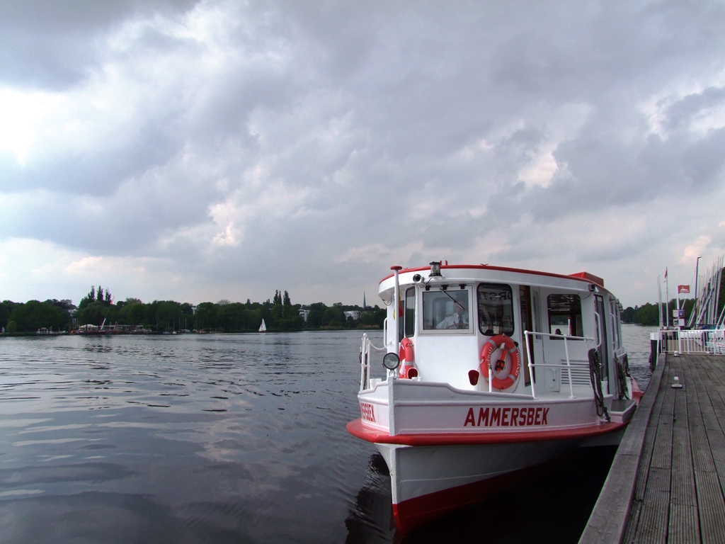 Au bord du lac Alster, Hambourg.