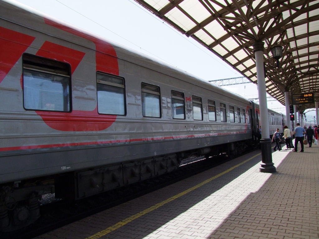 A la gare de Krasnoïarsk, sur le quai.