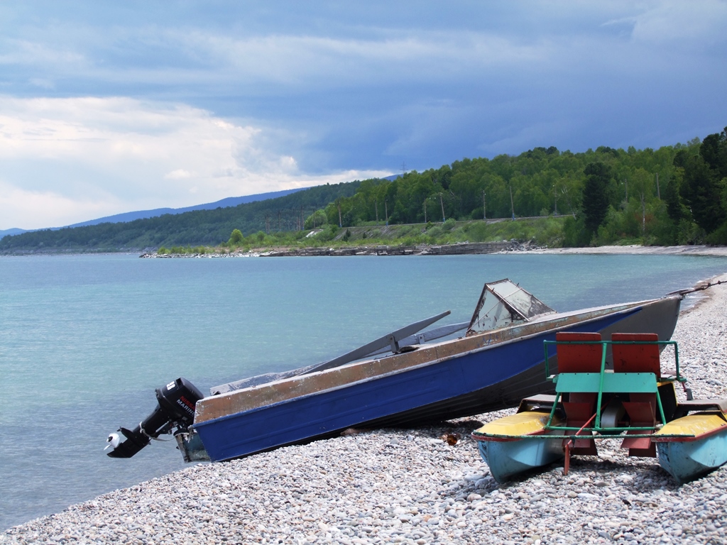 Au bord du lac Baïkal.