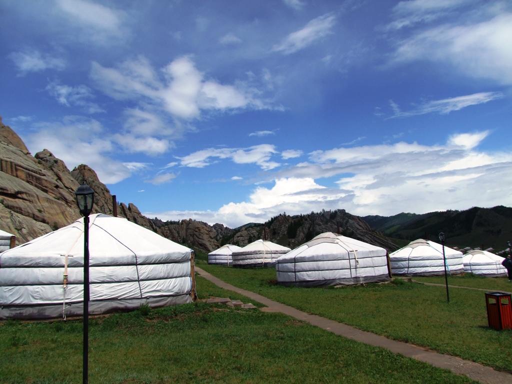 Au campement de yourte Terelj Lodge.